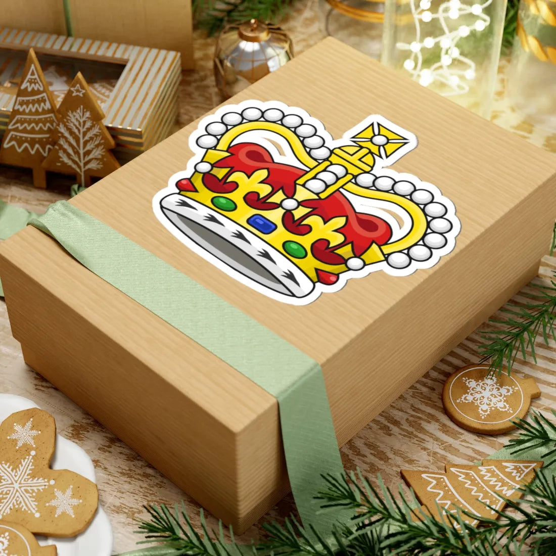 Crown of Saint Edward (United Kingdom) (Coat of Arms) STICKER Vinyl Kiss-Cut Decal - The Sticker Space