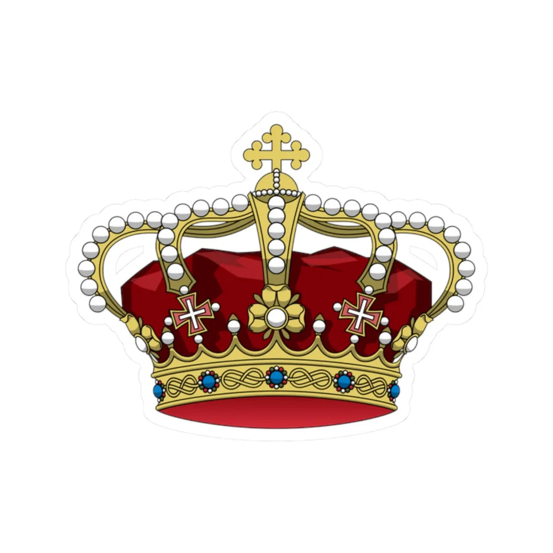 Crown of Savoy (Italy) (Coat of Arms) STICKER Vinyl Kiss-Cut Decal - The Sticker Space