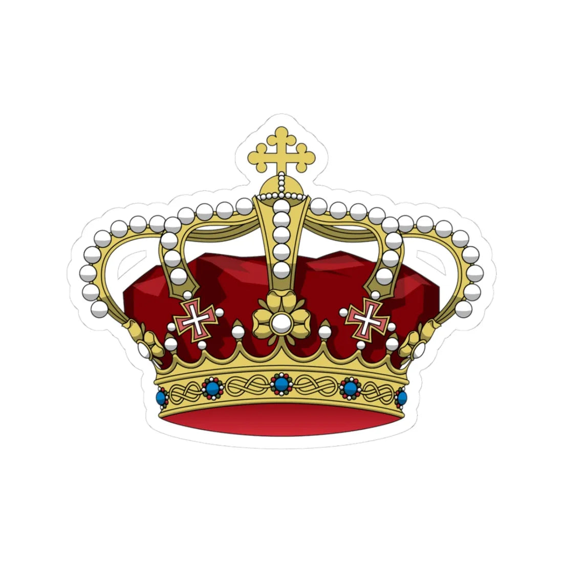 Crown of Savoy (Italy) (Coat of Arms) STICKER Vinyl Kiss-Cut Decal - The Sticker Space