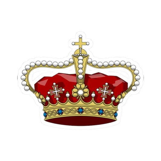 Crown of the crownprince of Italy 1890 (Italy) (Coat of Arms) STICKER Vinyl Kiss-Cut Decal 2 Inch White - The Sticker Space