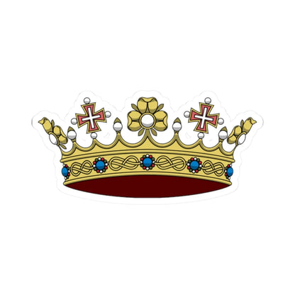 Crown of the princes of the Blood of Italy 1890 (Italy) (Coat of Arms) STICKER Vinyl Kiss-Cut Decal 2 Inch White - The Sticker Space