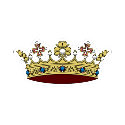 Crown of the princes of the Blood of Italy 1890 (Italy) (Coat of Arms) STICKER Vinyl Kiss-Cut Decal 2 Inch White - The Sticker Space