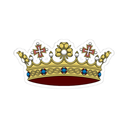 Crown of the princes of the Blood of Italy 1890 (Italy) (Coat of Arms) STICKER Vinyl Kiss-Cut Decal 4 Inch White - The Sticker Space
