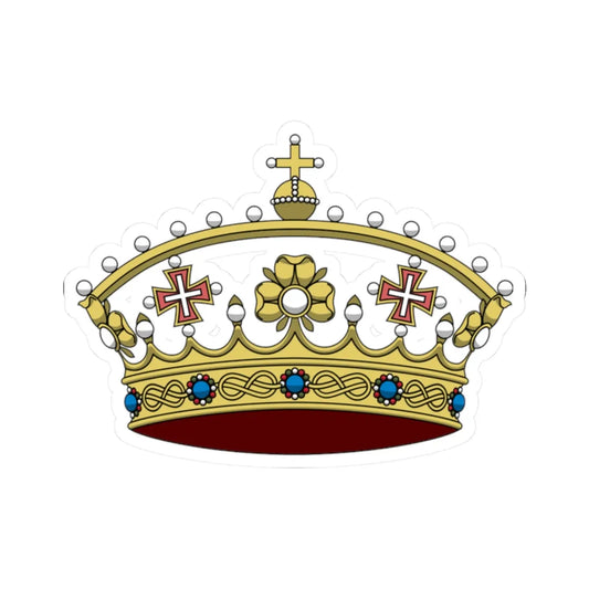 Crown of the royal princes of Italy 1890 (Italy) (Coat of Arms) STICKER Vinyl Kiss-Cut Decal 2 Inch White - The Sticker Space