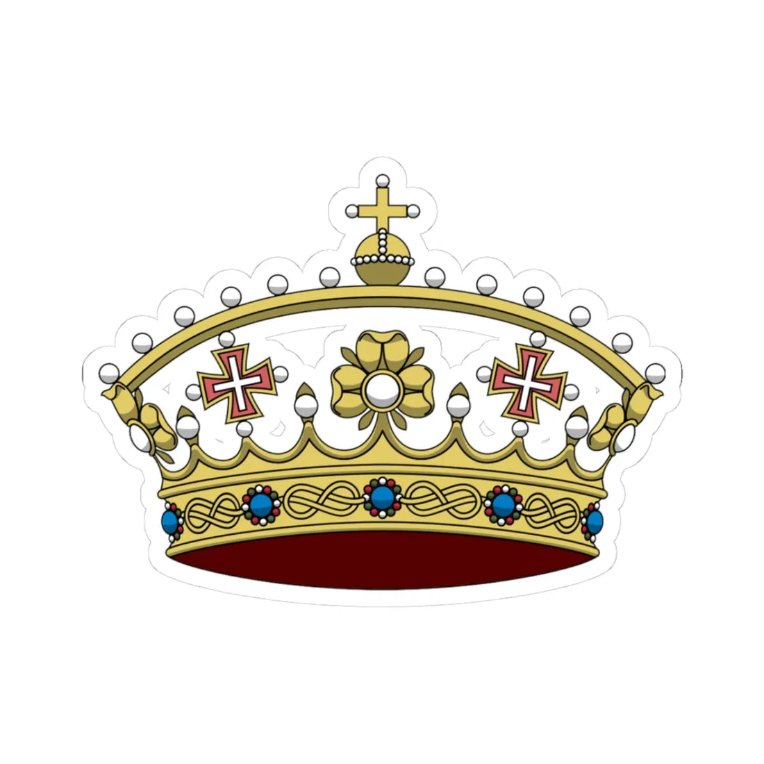Crown of the royal princes of Italy 1890 (Italy) (Coat of Arms) STICKER Vinyl Kiss-Cut Decal - The Sticker Space