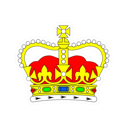 Crown SaintEdward Simplified (United Kingdom) (Coat of Arms) STICKER Vinyl Kiss-Cut Decal 2 Inch White - The Sticker Space