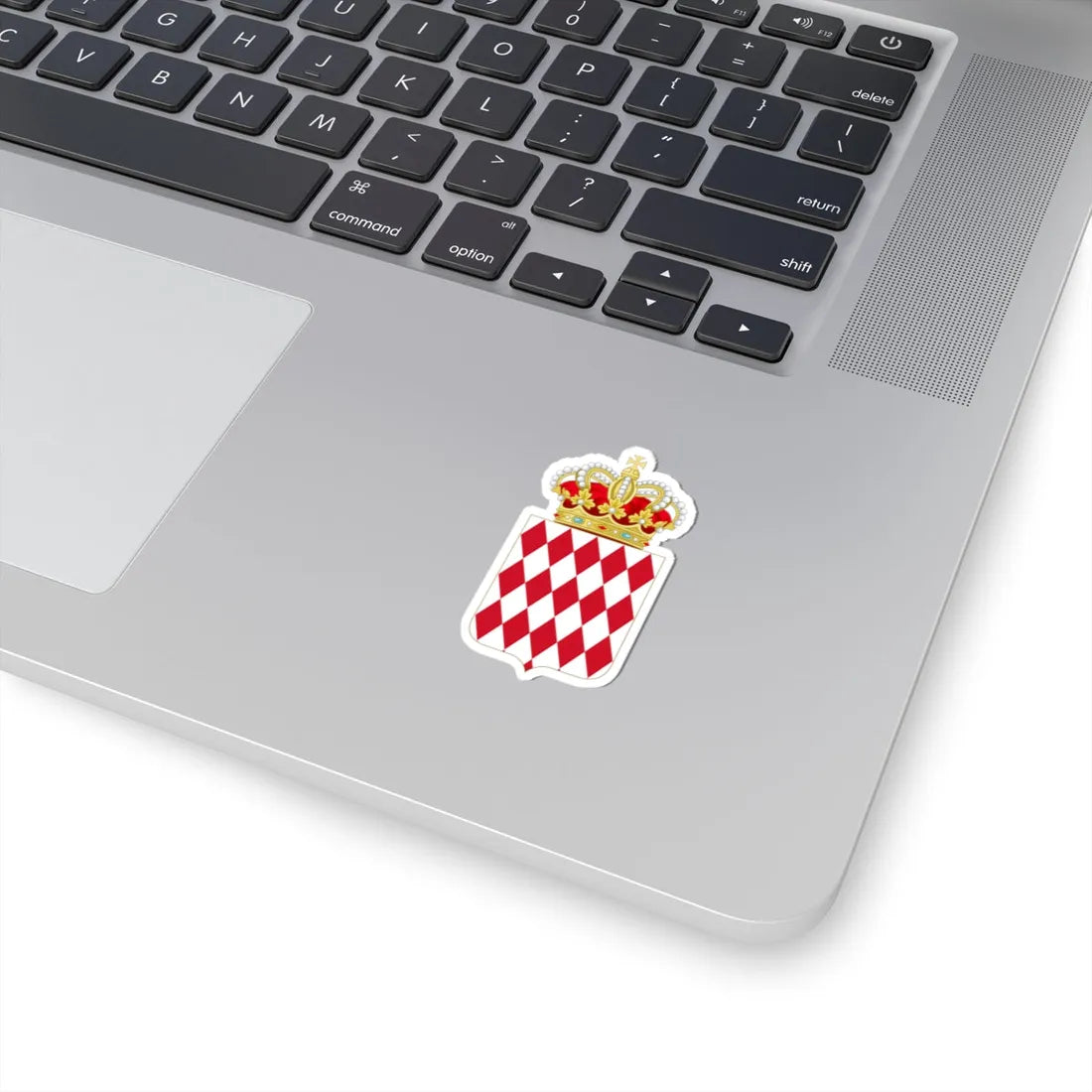 Crowned coat of arms of Monaco (Monaco) (Coat of Arms) STICKER Vinyl Kiss-Cut Decal - The Sticker Space
