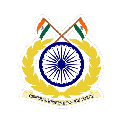 CRPF Logo (India) (Coat of Arms) STICKER Vinyl Kiss-Cut Decal 3 Inch White - The Sticker Space