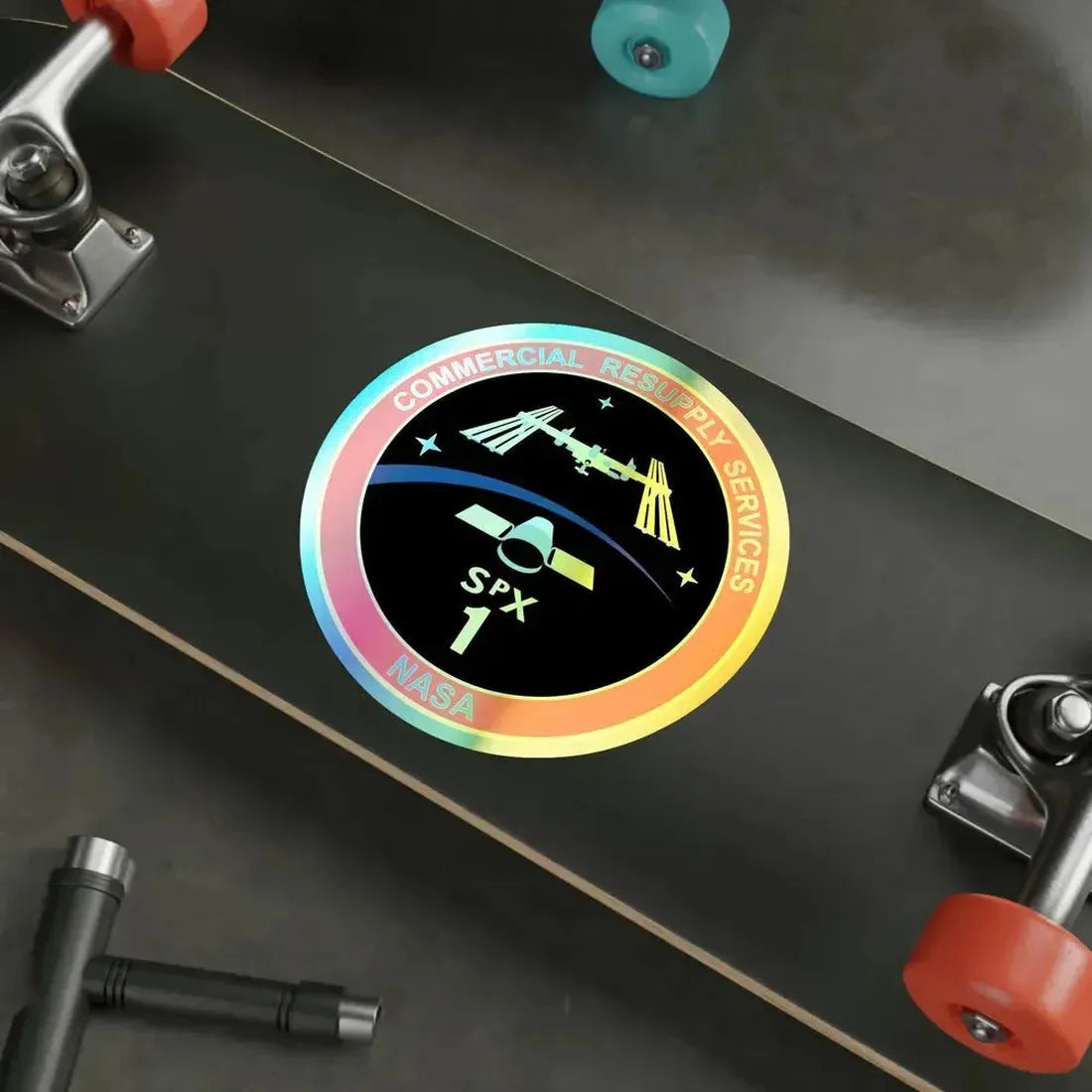 CRS-1 (SpaceX) Holographic STICKER Die-Cut Vinyl Decal - The Sticker Space