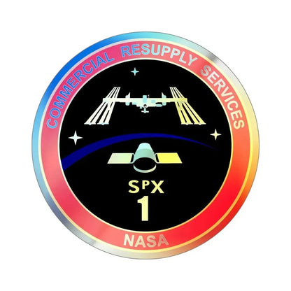 CRS-1 (SpaceX) Holographic STICKER Die-Cut Vinyl Decal - The Sticker Space