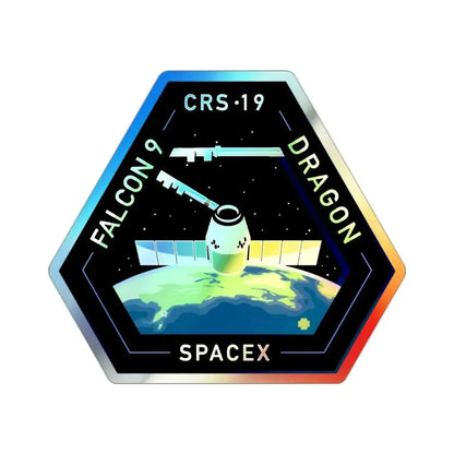 CRS-19 v2 (SpaceX) Holographic STICKER Die-Cut Vinyl Decal - The Sticker Space