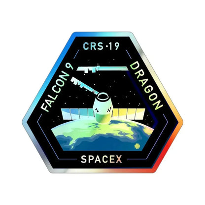 CRS-19 v2 (SpaceX) Holographic STICKER Die-Cut Vinyl Decal - The Sticker Space