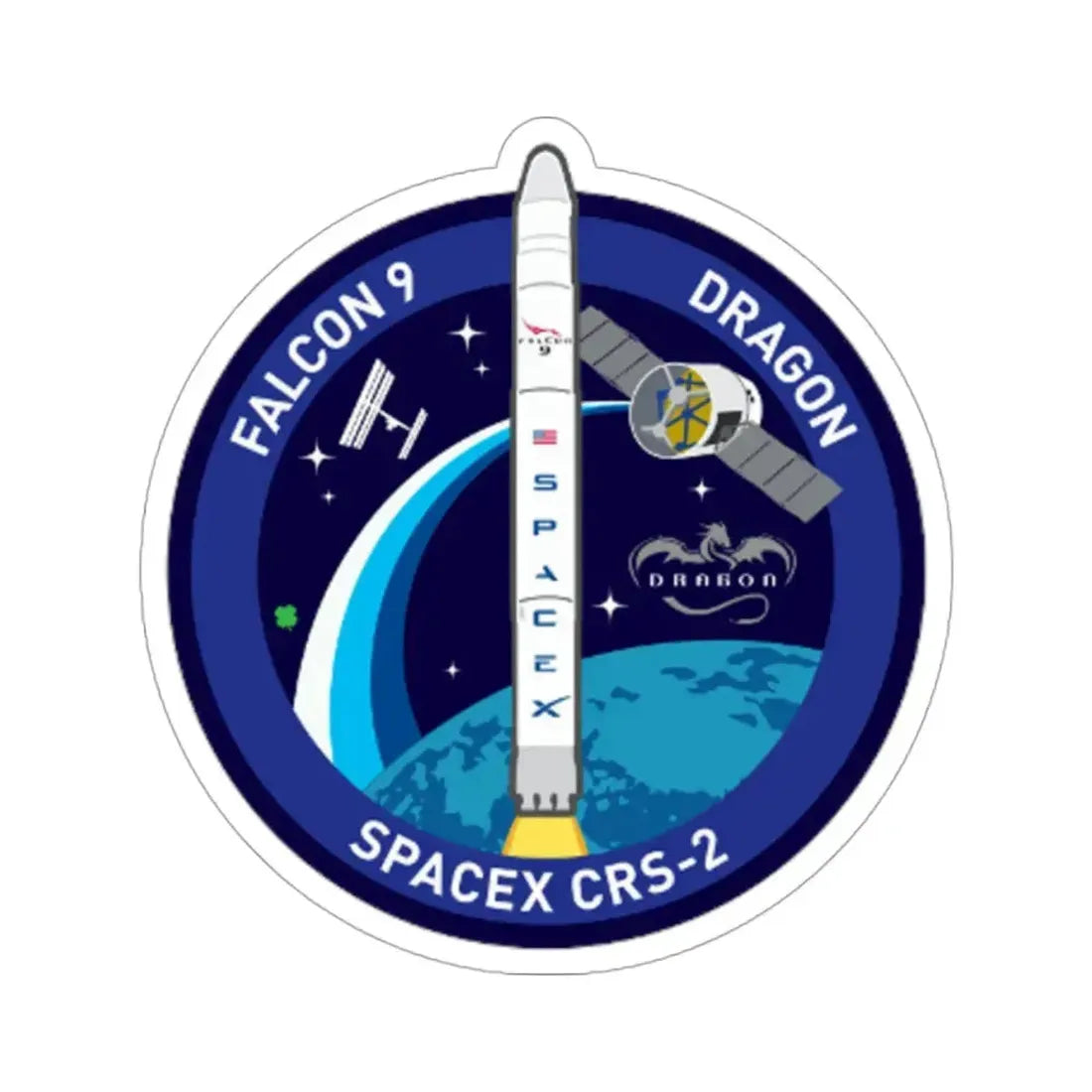 CRS-2 (SpaceX) STICKER Vinyl Die-Cut Decal 3 Inch - The Sticker Space