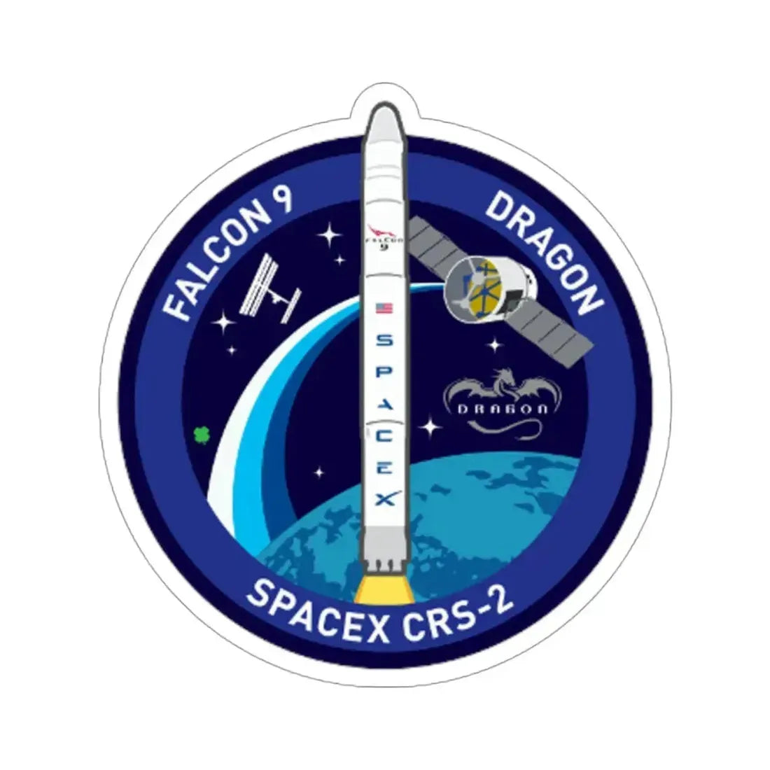 CRS-2 (SpaceX) STICKER Vinyl Die-Cut Decal 5 Inch - The Sticker Space