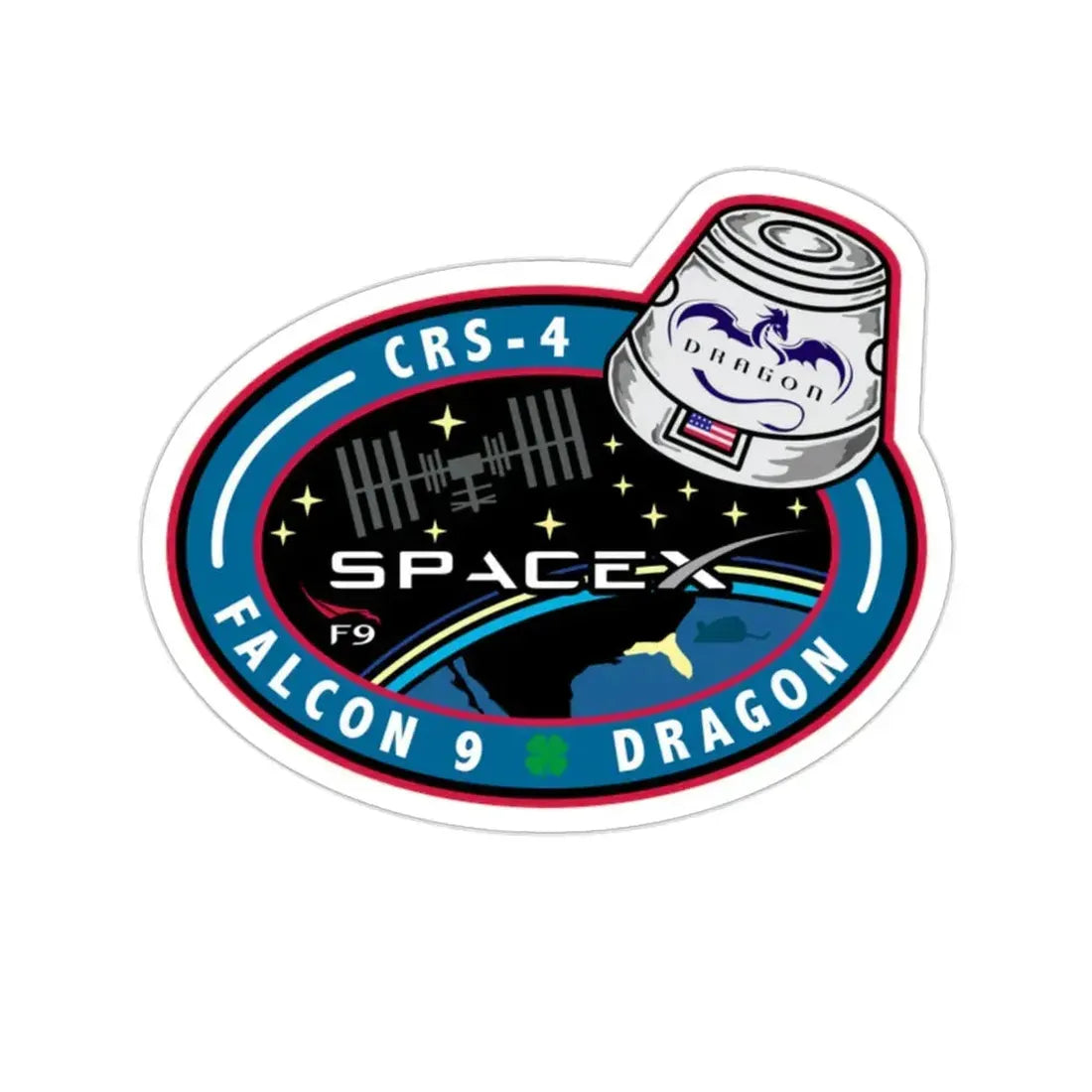 CRS-4 (SpaceX) STICKER Vinyl Die-Cut Decal 2 Inch - The Sticker Space