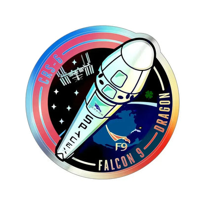 CRS-6 (SpaceX) Holographic STICKER Die-Cut Vinyl Decal 5 Inch Holographic - The Sticker Space