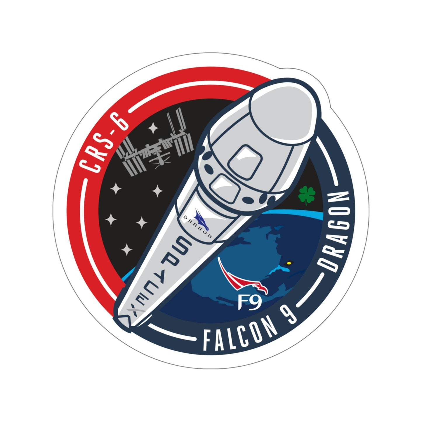 CRS-6 (SpaceX) STICKER Vinyl Die-Cut Decal-5 Inch-The Sticker Space