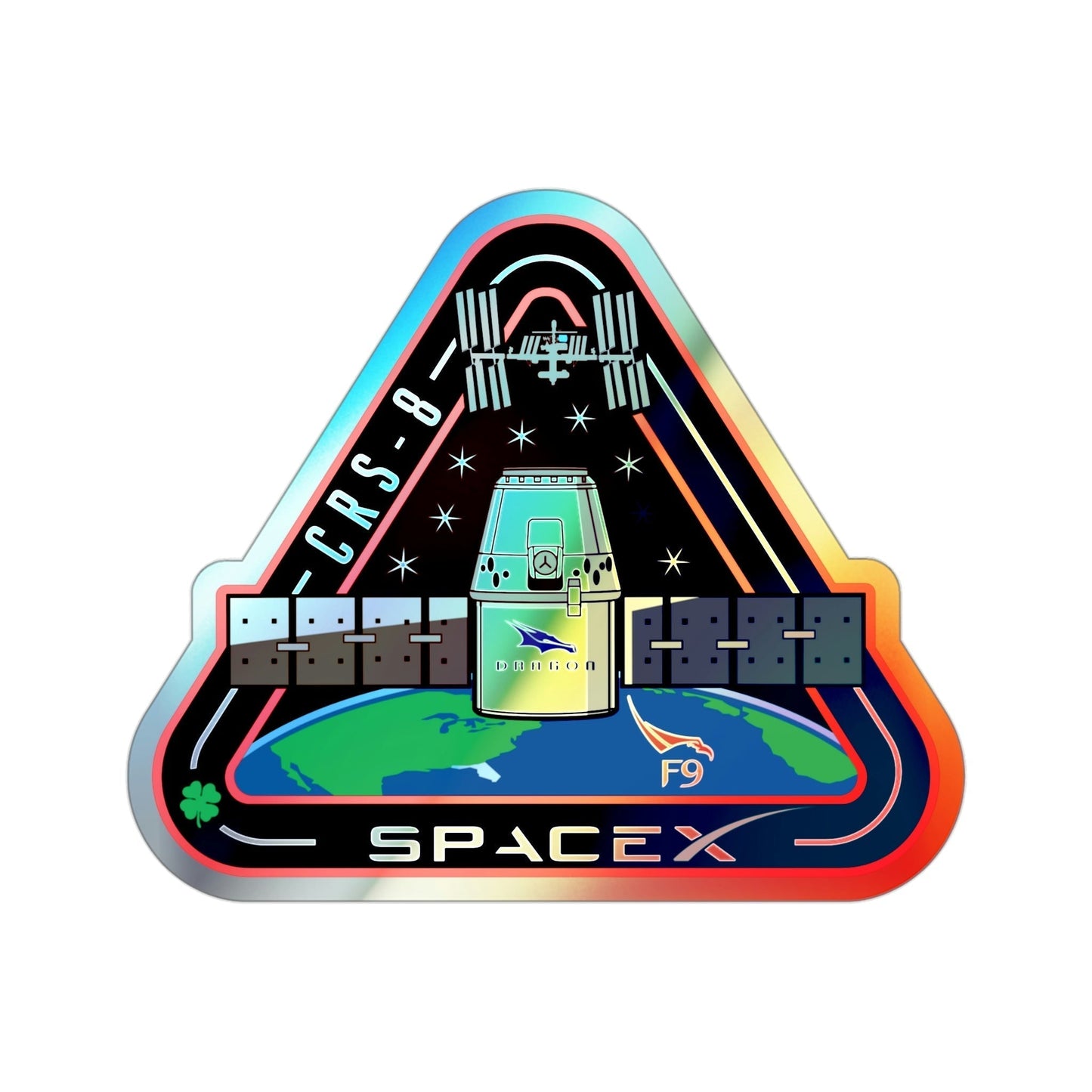 CRS-8 (SpaceX) Holographic STICKER Die-Cut Vinyl Decal-3 Inch-The Sticker Space