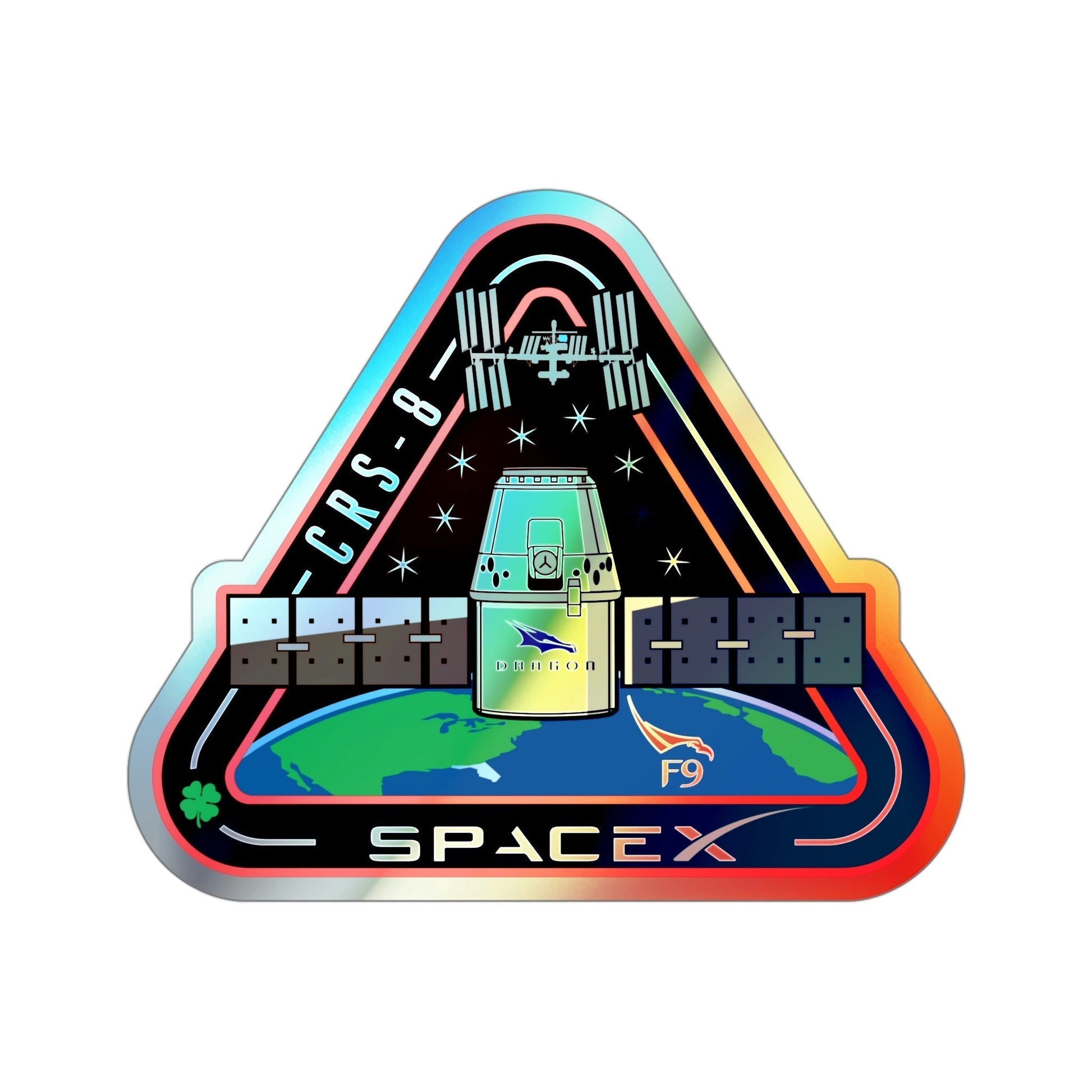 CRS-8 (SpaceX) Holographic STICKER Die-Cut Vinyl Decal-4 Inch-The Sticker Space