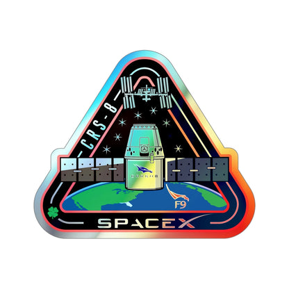 CRS-8 (SpaceX) Holographic STICKER Die-Cut Vinyl Decal-5 Inch-The Sticker Space