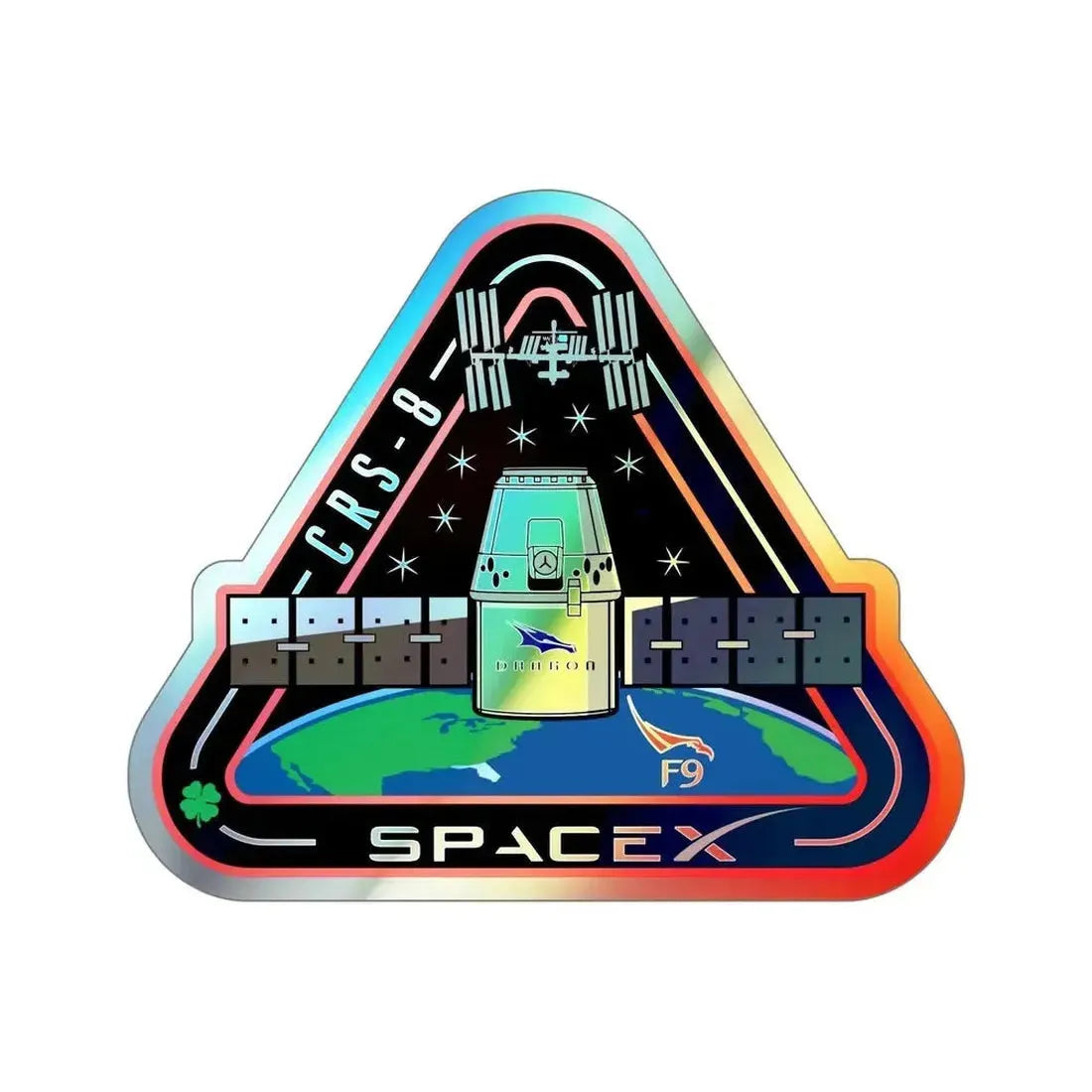 CRS-8 (SpaceX) Holographic STICKER Die-Cut Vinyl Decal - The Sticker Space