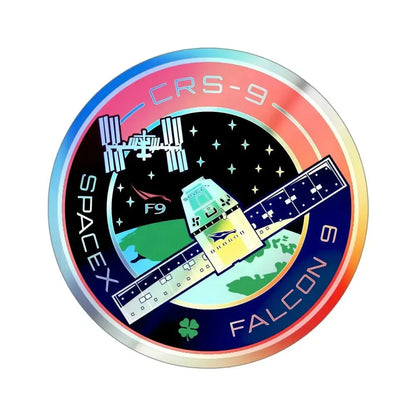 CRS-9 (SpaceX) Holographic STICKER Die-Cut Vinyl Decal 4 Inch Holographic - The Sticker Space