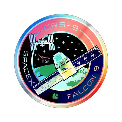 CRS-9 (SpaceX) Holographic STICKER Die-Cut Vinyl Decal 6 Inch Holographic - The Sticker Space