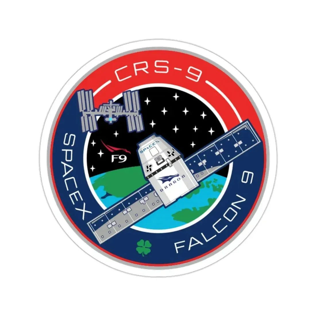 CRS-9 (SpaceX) STICKER Vinyl Die-Cut Decal - The Sticker Space