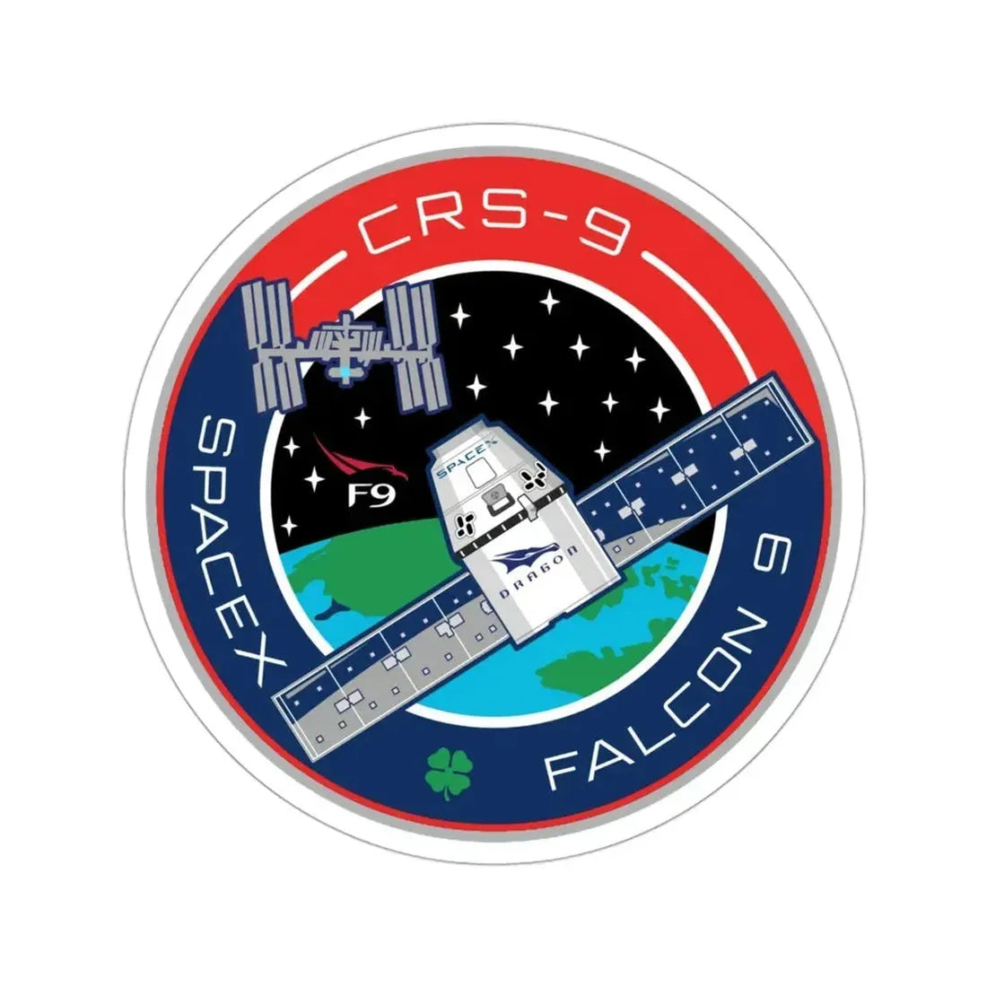 CRS-9 (SpaceX) STICKER Vinyl Die-Cut Decal - The Sticker Space