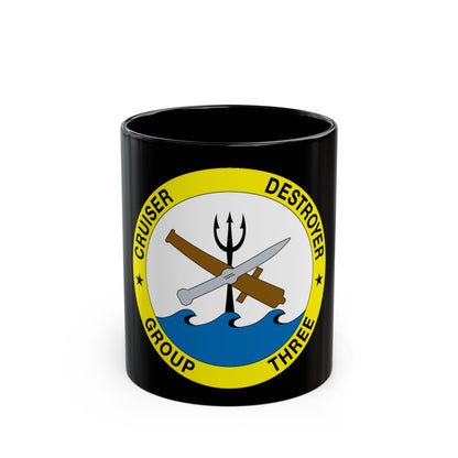 Cruise Destroyer Group Three (U.S. Navy) Black Coffee Mug-11oz-The Sticker Space