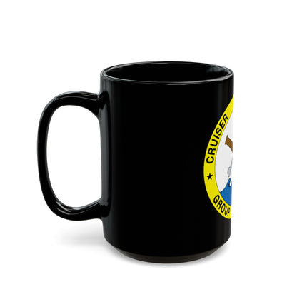 Cruise Destroyer Group Three (U.S. Navy) Black Coffee Mug-The Sticker Space