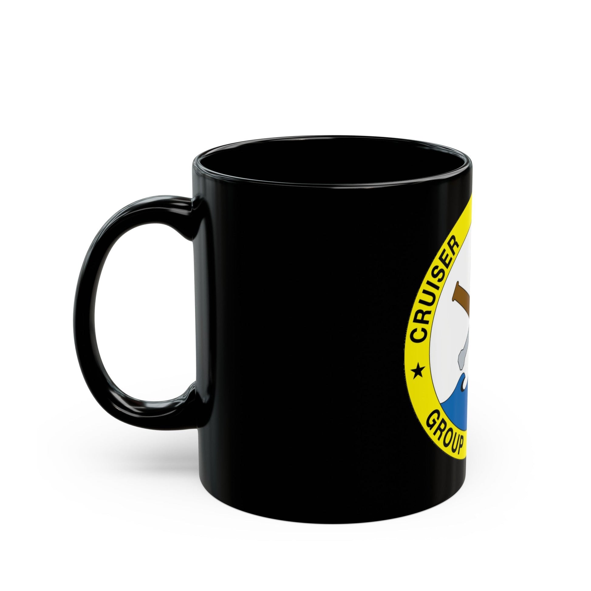 Cruise Destroyer Group Three (U.S. Navy) Black Coffee Mug-The Sticker Space