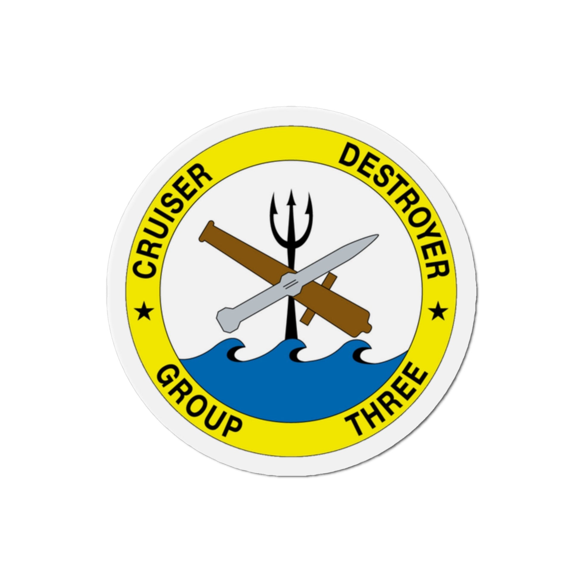 Cruise Destroyer Group Three (U.S. Navy) Die-Cut Magnet-2" x 2"-The Sticker Space