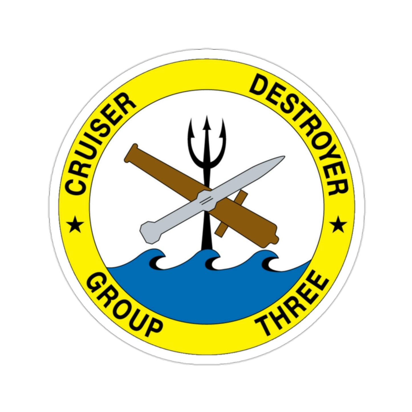 Cruise Destroyer Group Three (U.S. Navy) STICKER Vinyl Die-Cut Decal-2 Inch-The Sticker Space