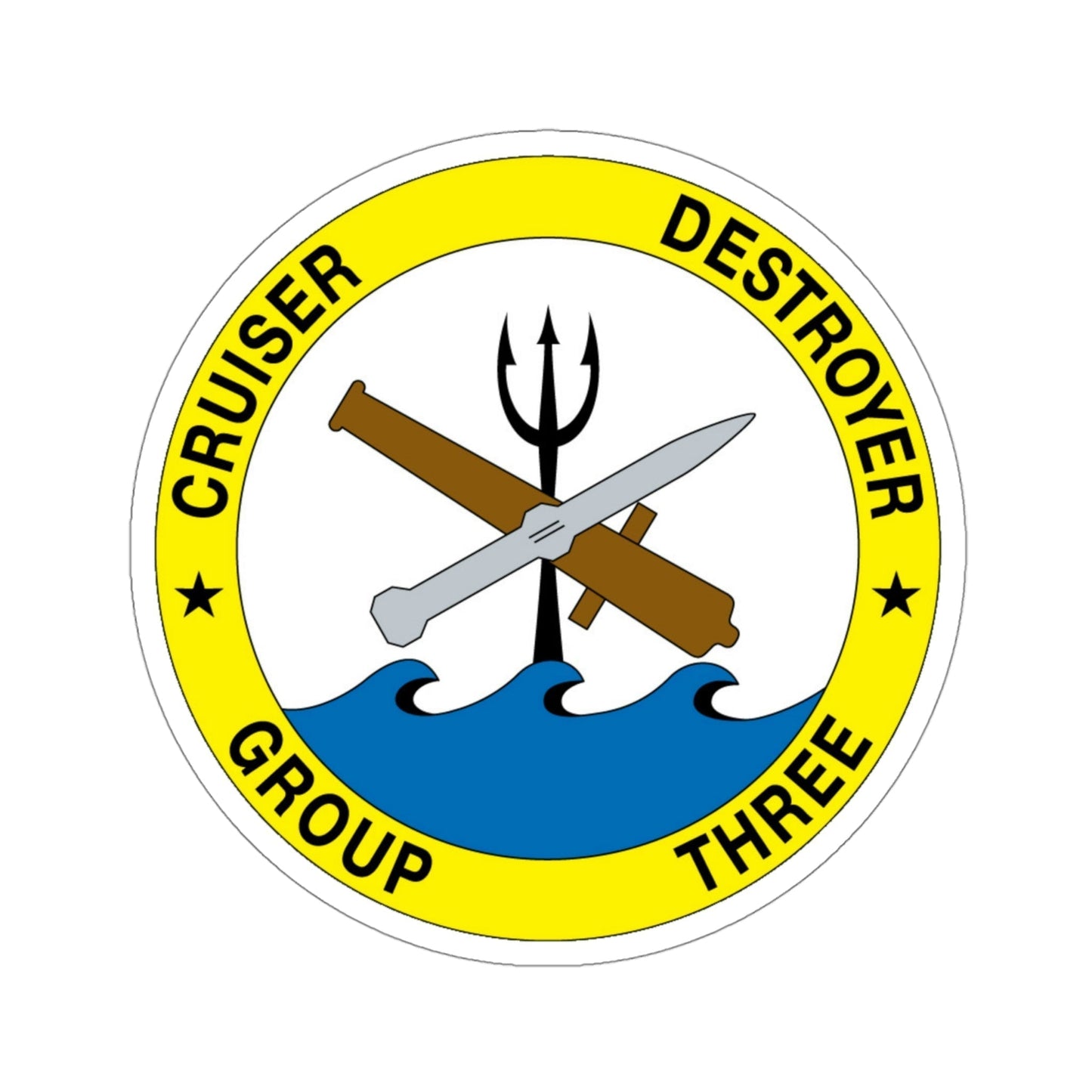 Cruise Destroyer Group Three (U.S. Navy) STICKER Vinyl Die-Cut Decal-4 Inch-The Sticker Space