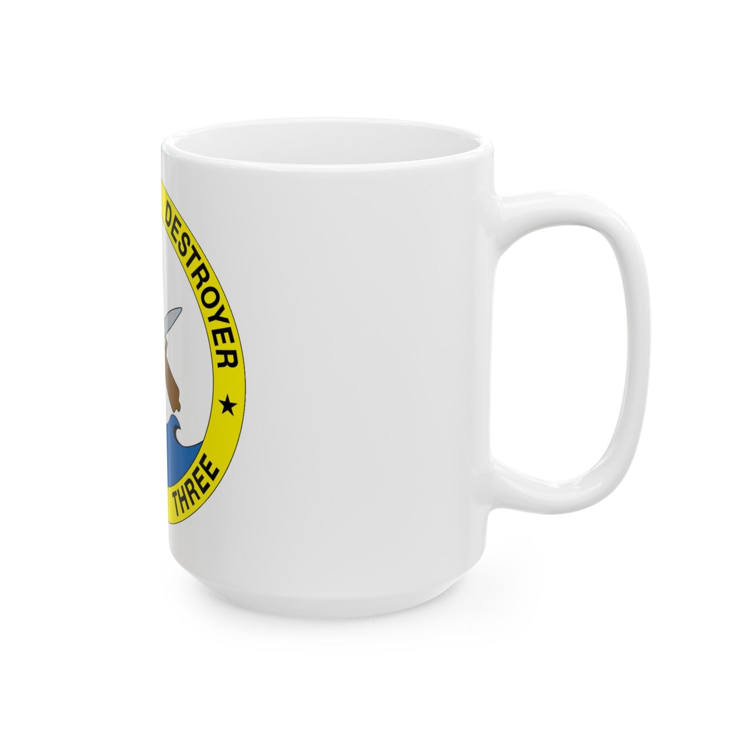 Cruise Destroyer Group Three (U.S. Navy) White Coffee Mug-The Sticker Space