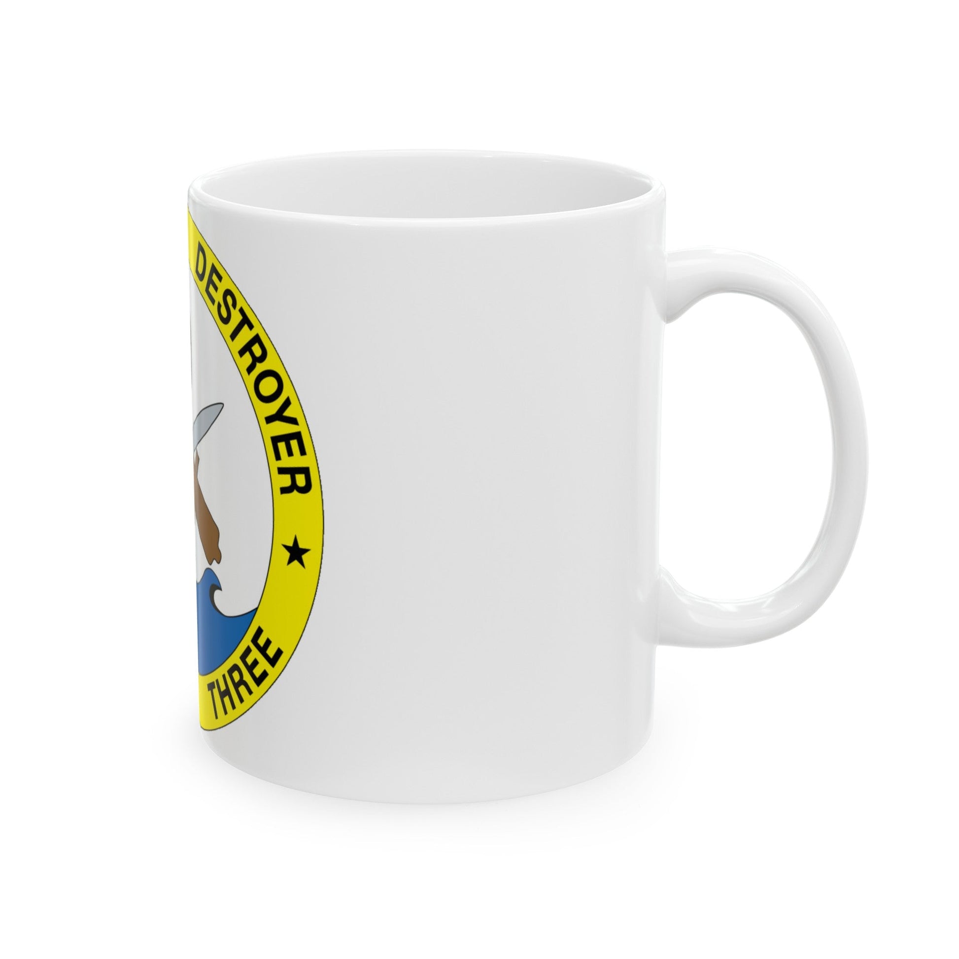 Cruise Destroyer Group Three (U.S. Navy) White Coffee Mug-The Sticker Space