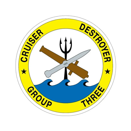 Cruise Destroyer Group Three (U.S. Navy) STICKER Vinyl Die-Cut Decal 6 Inch - The Sticker Space