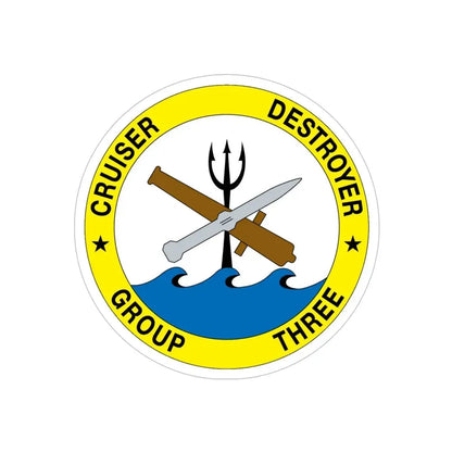 Cruise Destroyer Group Three (U.S. Navy) Transparent STICKER Die-Cut Vinyl Decal 5 Inch Transparent - The Sticker Space