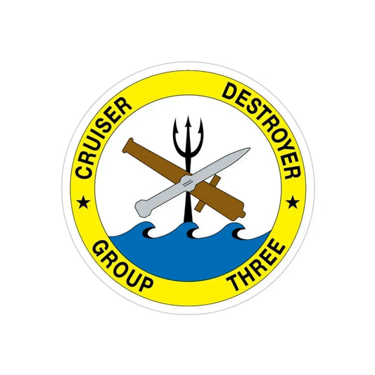 Cruise Destroyer Group Three (U.S. Navy) Transparent STICKER Die-Cut Vinyl Decal 6 Inch Transparent - The Sticker Space