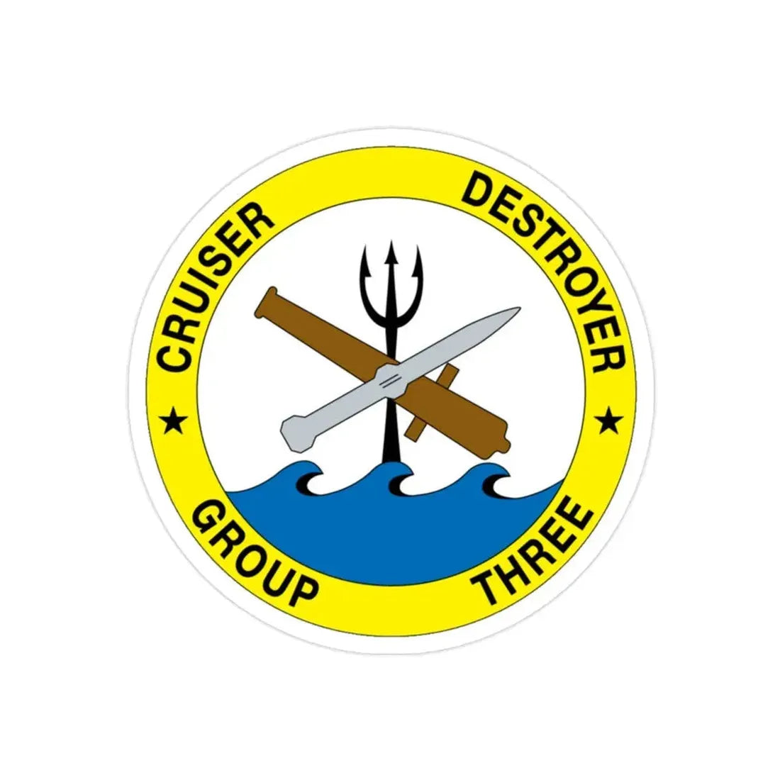 Cruise Destroyer Group Three (U.S. Navy) Transparent STICKER Die-Cut Vinyl Decal - The Sticker Space