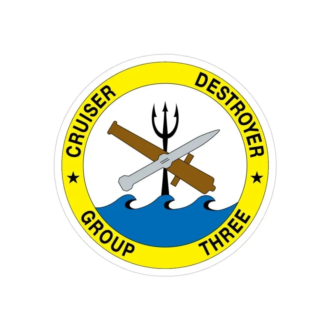 Cruise Destroyer Group Three (U.S. Navy) Transparent STICKER Die-Cut Vinyl Decal - The Sticker Space