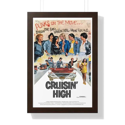CRUISIN' HIGH (CAT MURKIL AND THE SILKS) 1976 - Framed Movie Poster 16″ x 24″ Walnut - The Sticker Space