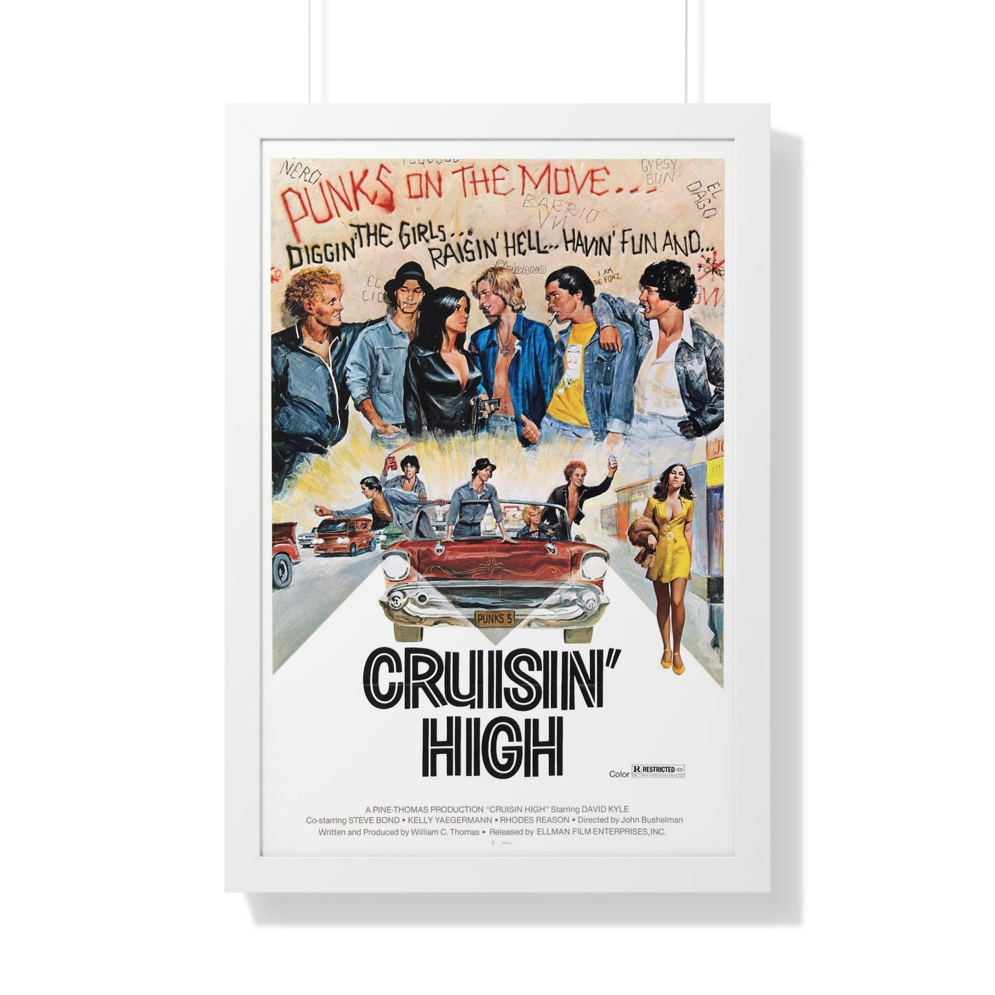 CRUISIN' HIGH (CAT MURKIL AND THE SILKS) 1976 - Framed Movie Poster-20" x 30"-The Sticker Space