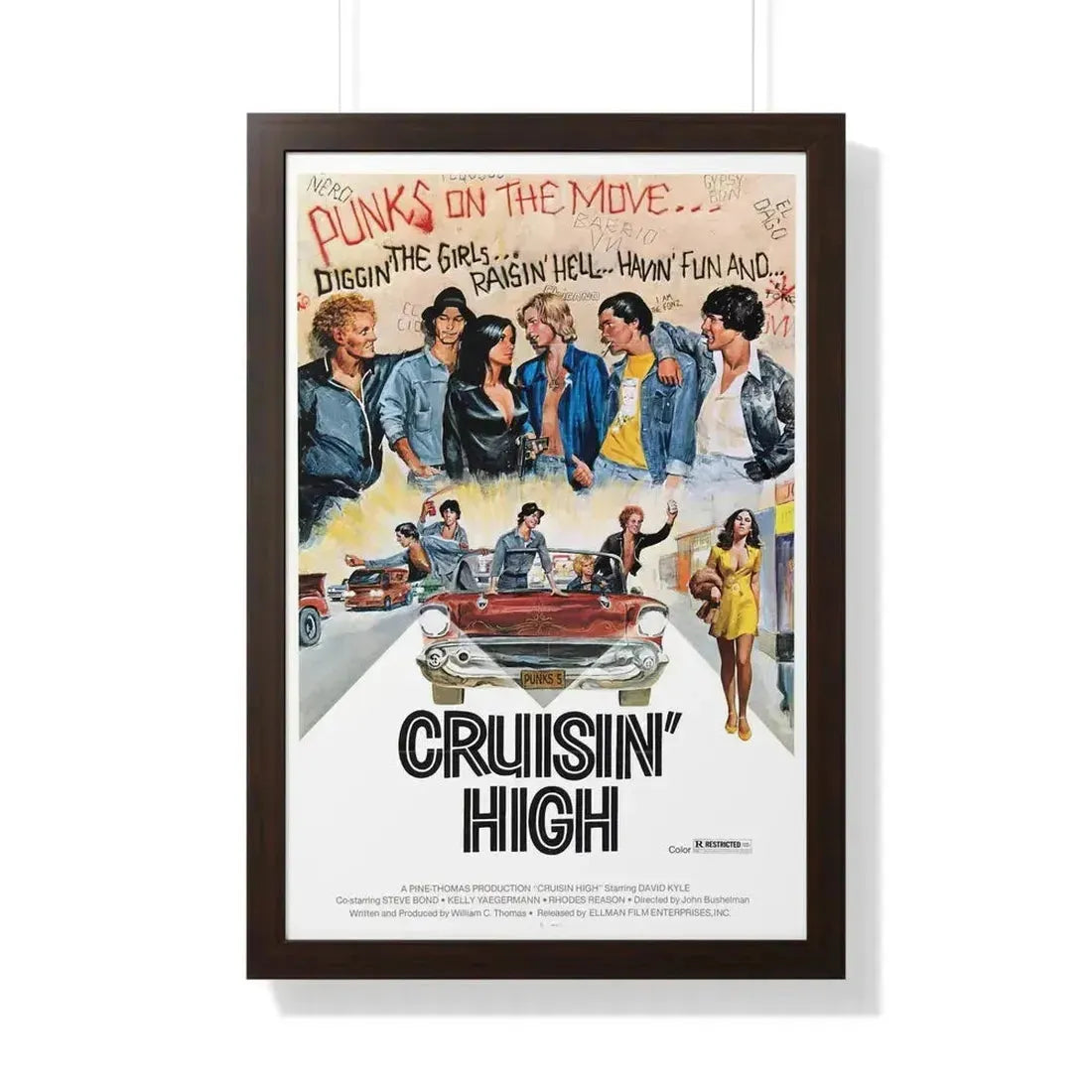 CRUISIN' HIGH (CAT MURKIL AND THE SILKS) 1976 - Framed Movie Poster - The Sticker Space
