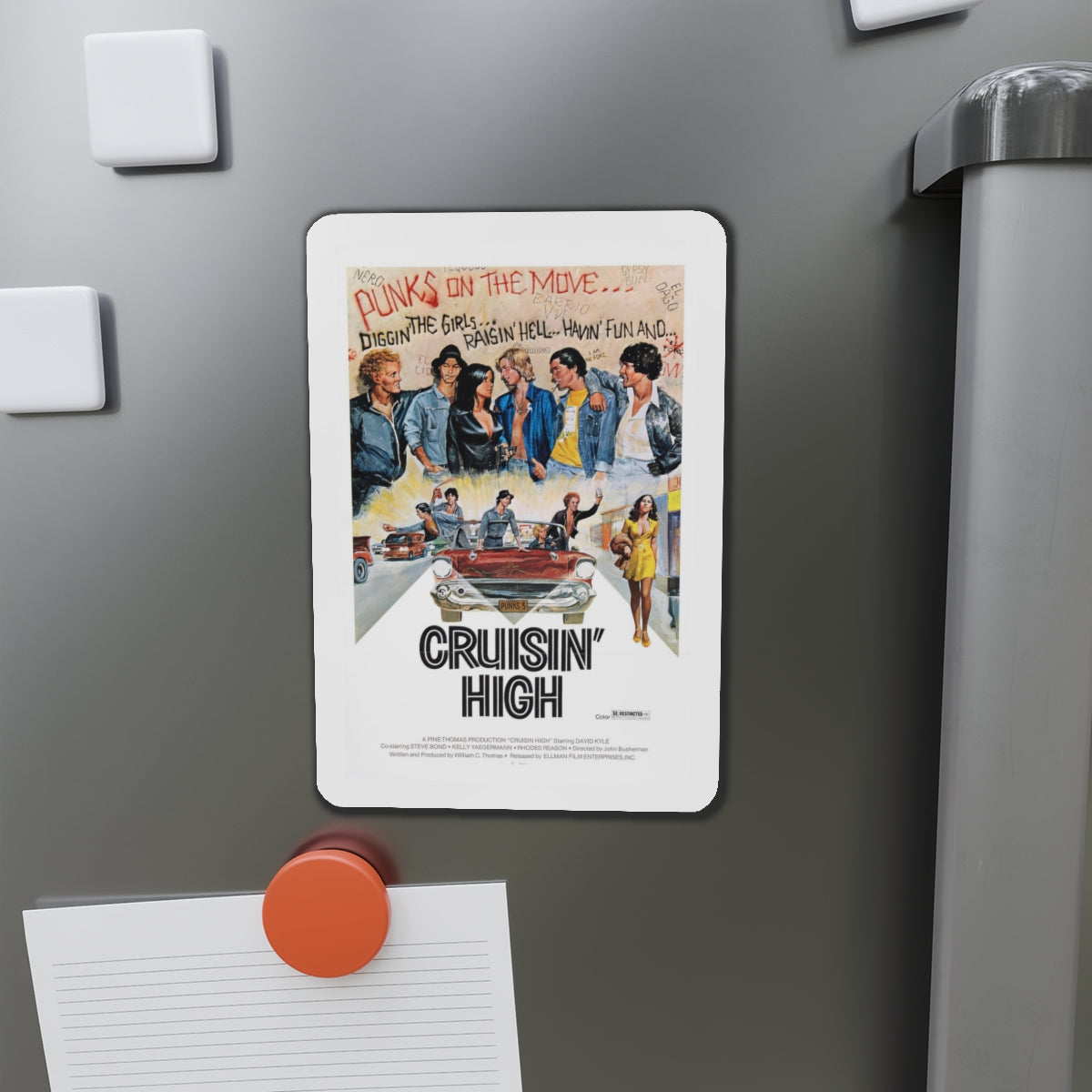 CRUISIN' HIGH (CAT MURKIL AND THE SILKS) 1976 Movie Poster - Die-Cut Magnet-The Sticker Space