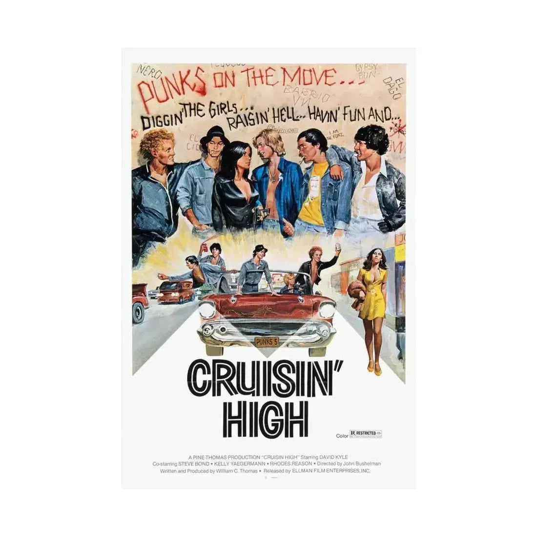 CRUISIN' HIGH (CAT MURKIL AND THE SILKS) 1976 - Paper Movie Poster - The Sticker Space