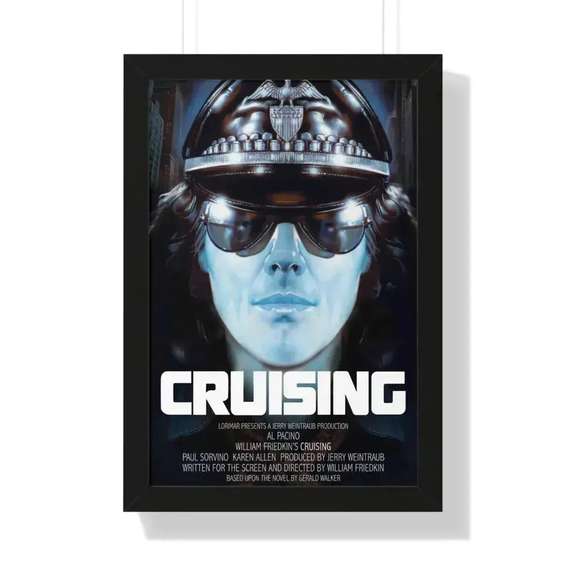 CRUISING 1980 - Framed Movie Poster 16″ x 24″ Black - The Sticker Space