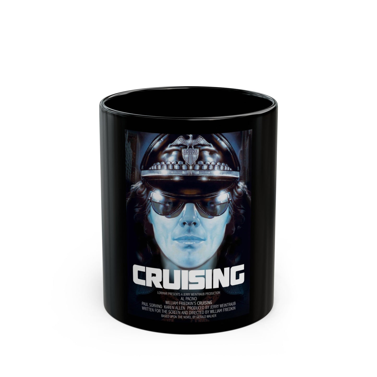 CRUISING 1980 Movie Poster - Black Coffee Mug-11oz-The Sticker Space