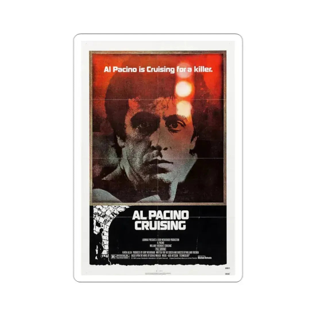 Cruising 1980 Movie Poster STICKER Vinyl Die-Cut Decal 2 Inch - The Sticker Space